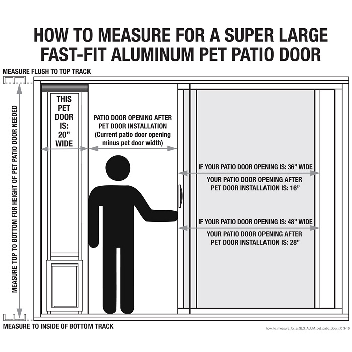 Ideal Pet 15 in. x 20 in. Super Large White Pet and Dog Patio Door